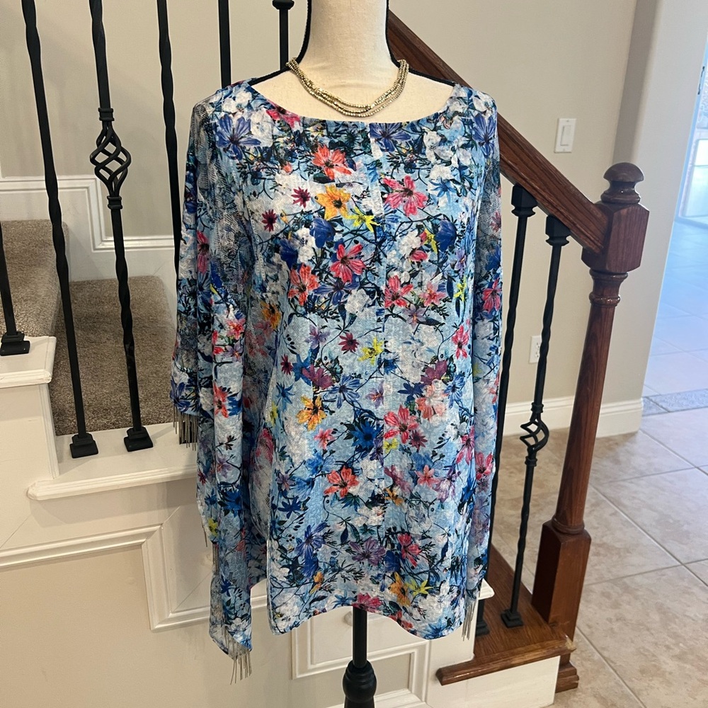 Floral Print Tunic Top